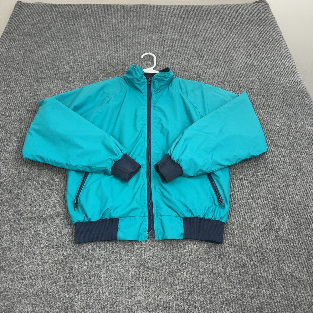 Vintage WearGuard Jacket Mens XS Teal Nylon Full Zip Workwear Bomber Style 414